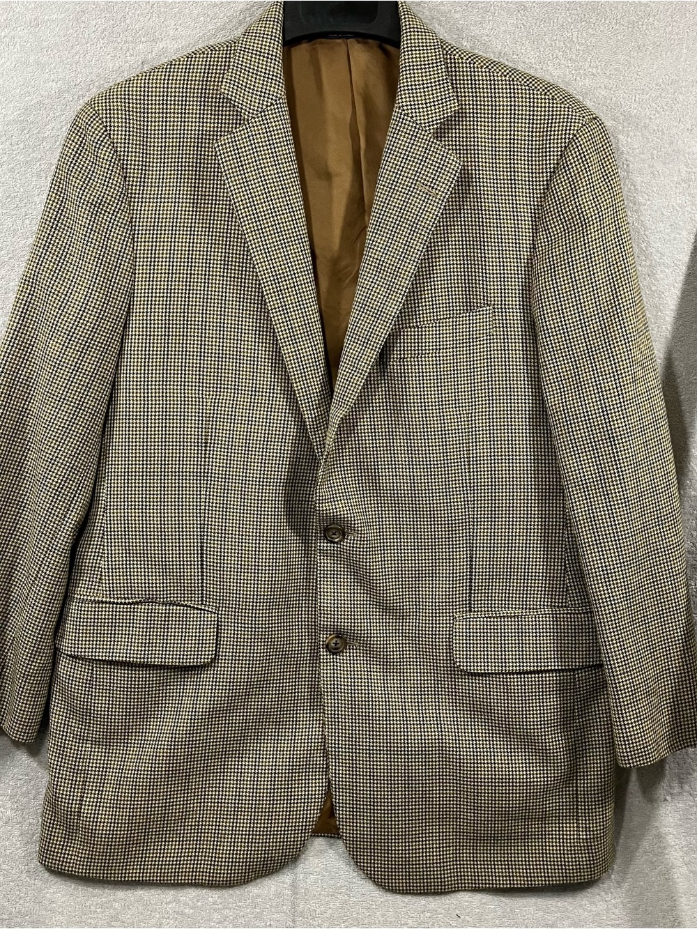 Brooks Brothers Madison Houndstooth Moon Italian Wool Sport Coat 42R Single Vent